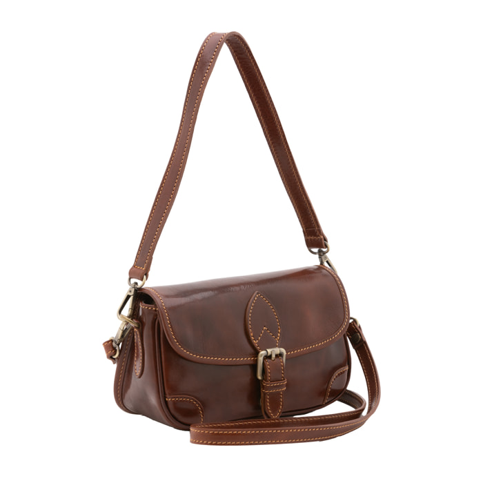 Borsa a spalla  da donna In Vera pelle Made in Italy 14x23x9 cm