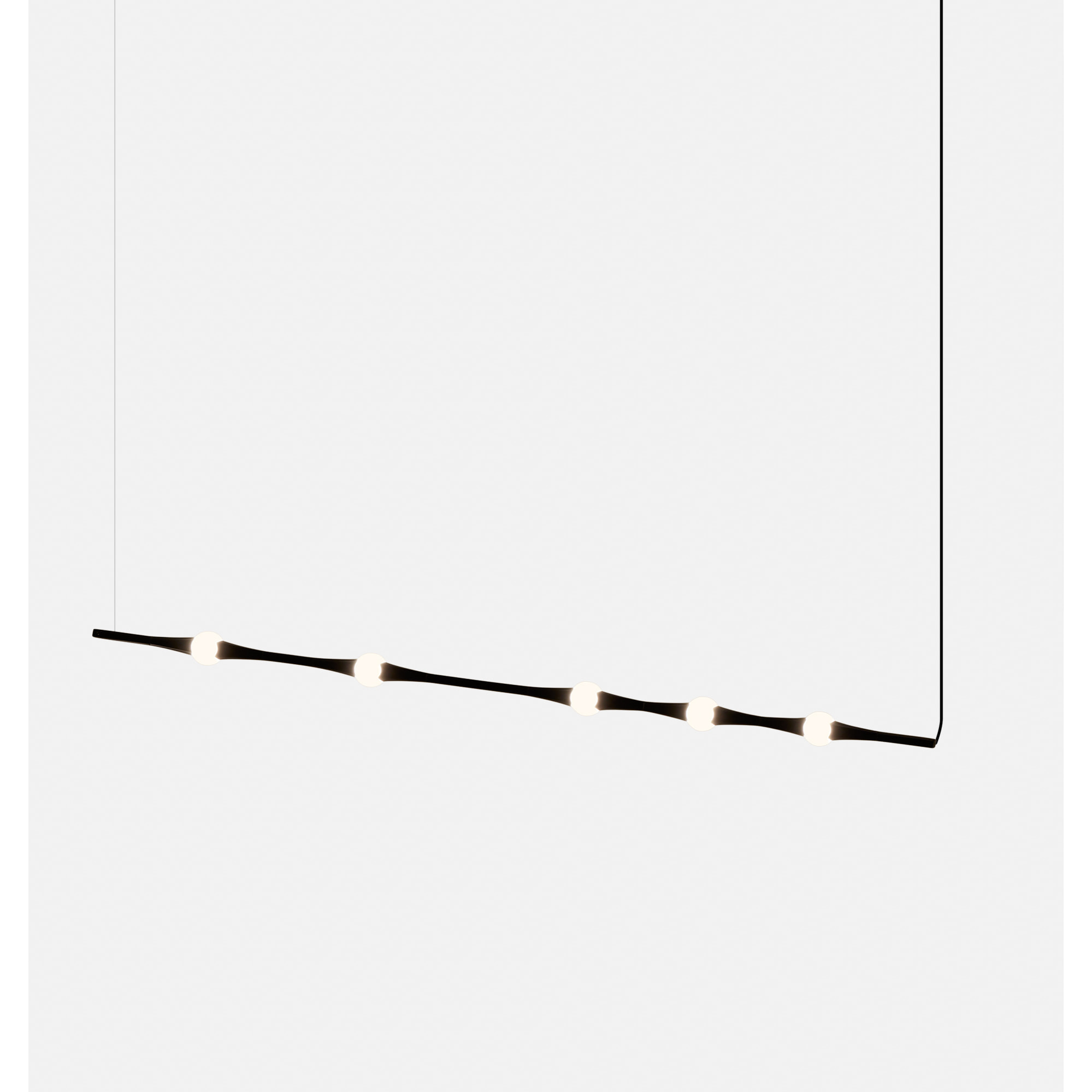 LEDS C4 Colgante Dew Horitzontal 995mm LED 13 Blanco cálido - 2700K DALI Negro 782lm