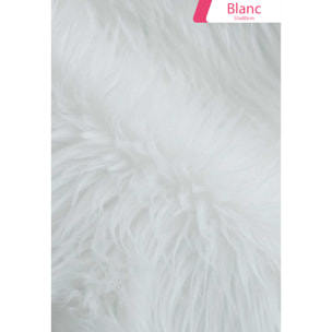 Cocooning - Tapis fausse fourrure blanc imitation peau de mouton