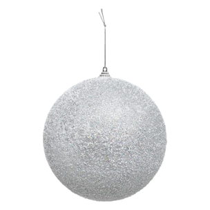 Boule de Noël maxi argenté 150mm