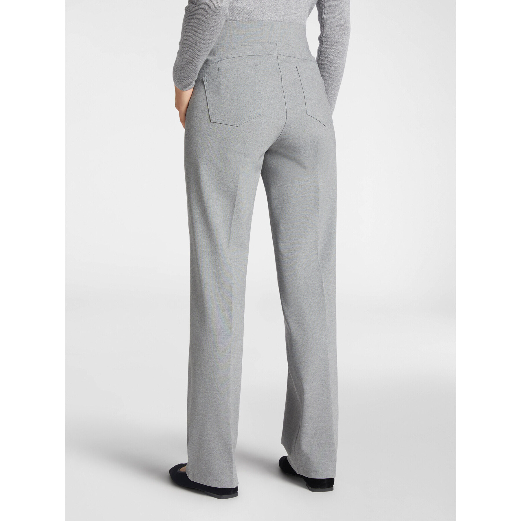 Elena Mirò - Pantalones pull on de punto Milano - Gris