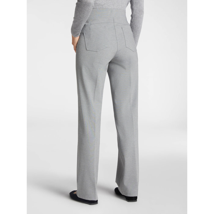 Elena Mirò - Pantalones pull on de punto Milano - Gris