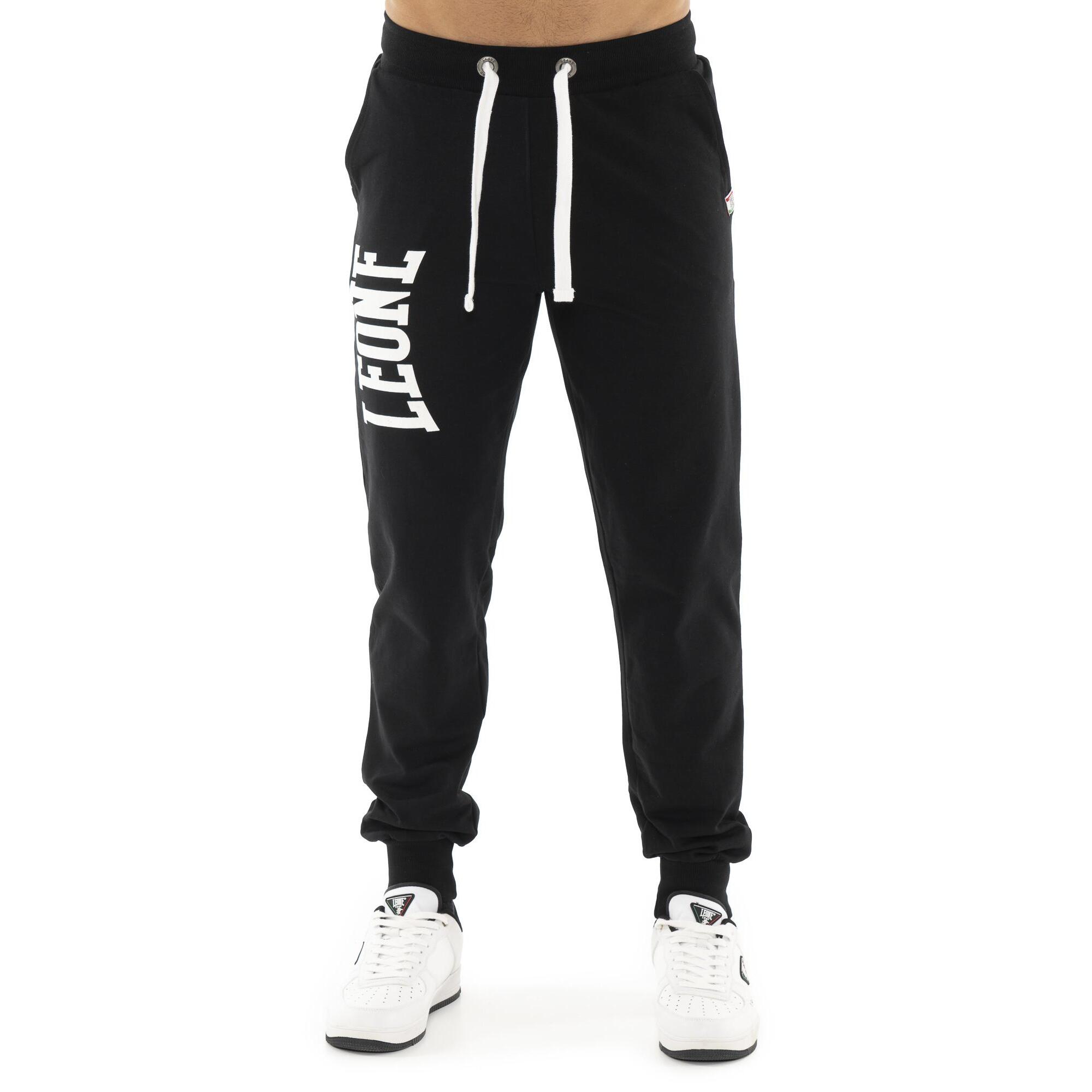 Pantalone sportivo invernale da uomo con polsino e logo grande 'Basic'
