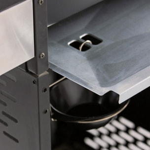 Barbecue a gas con 2 fuochi + 1 laterale Dallas nero