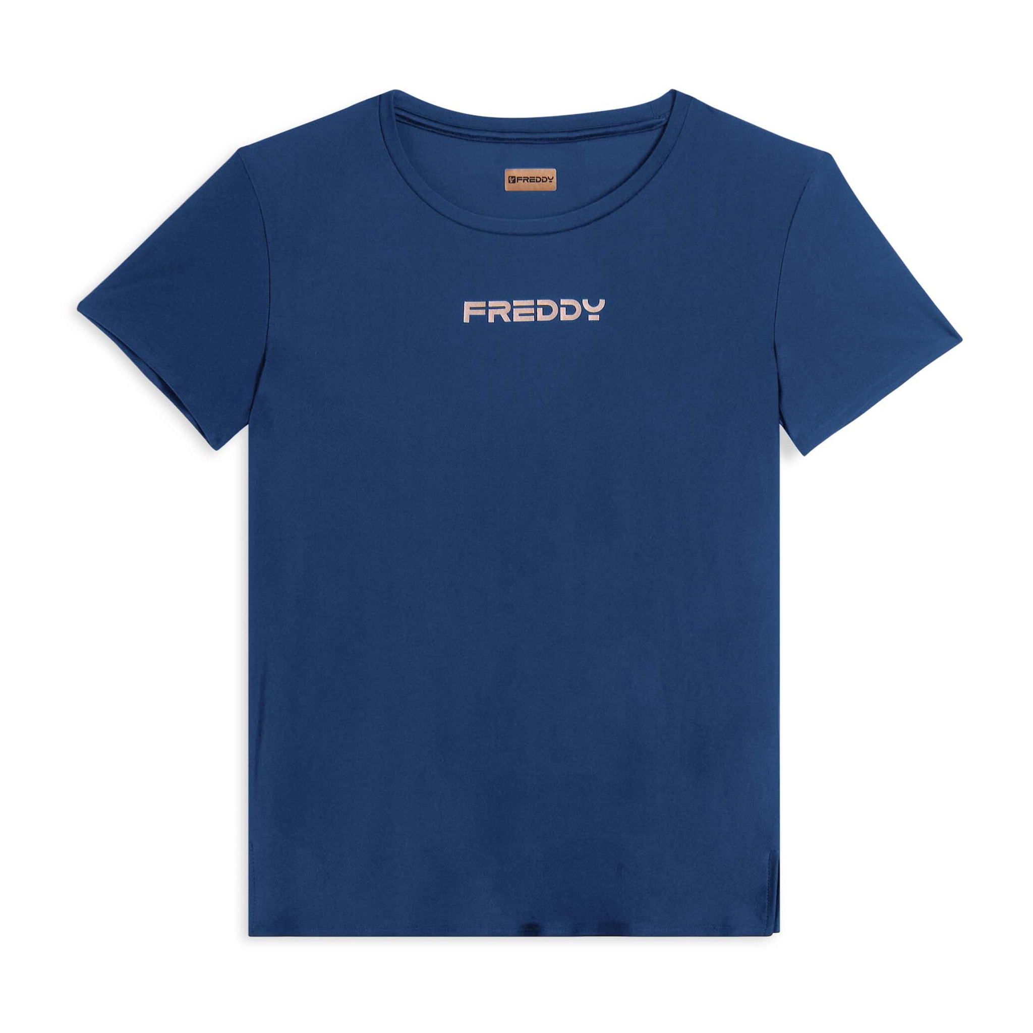 T-shirt tecnica con spacchi laterali e fit regolare