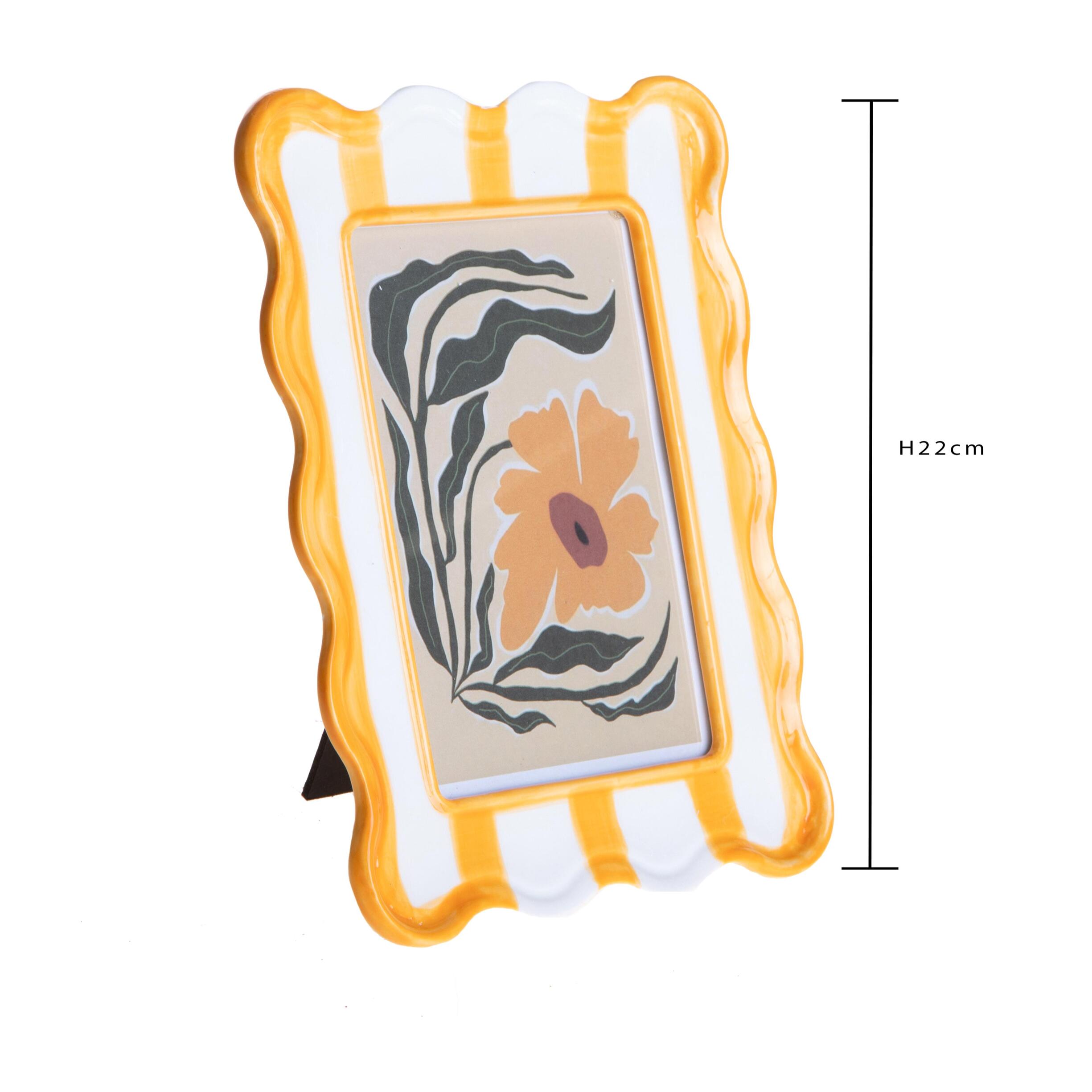 Porta foto con righe - 10xH16x2cm - Pezzi 3 - Bianchi Dino SpA