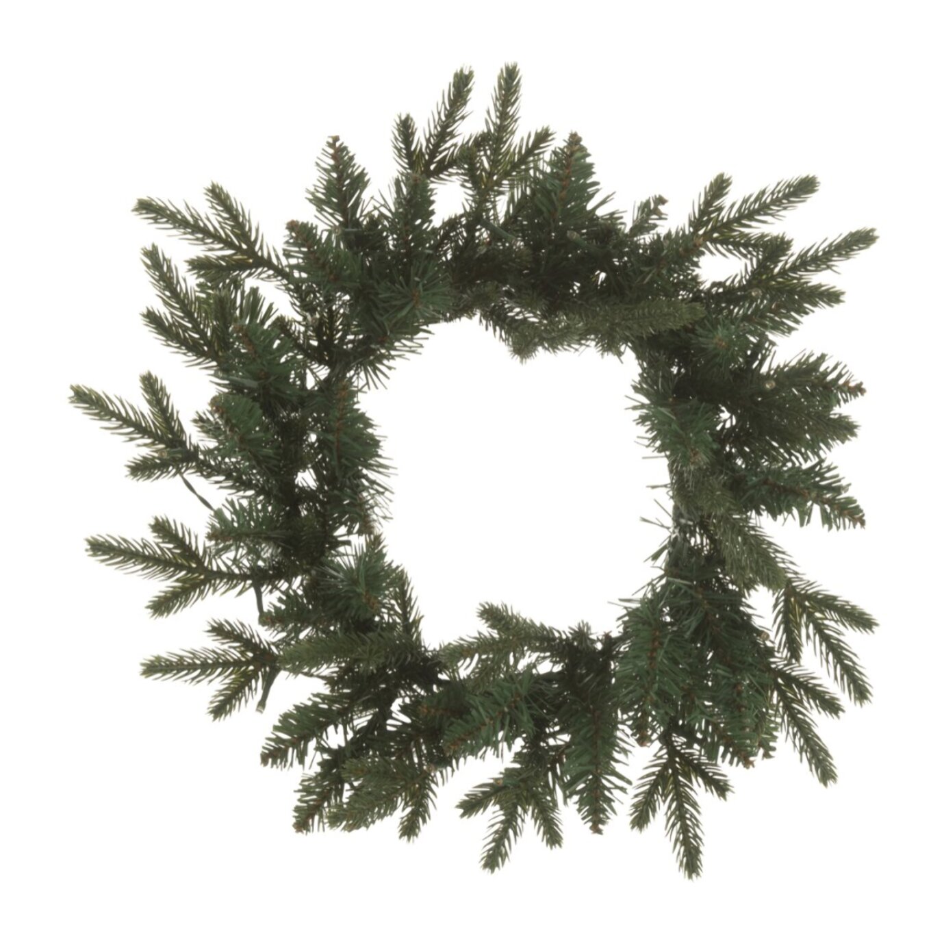 J-Line décoration couronne 20 LED - plastique - vert - small