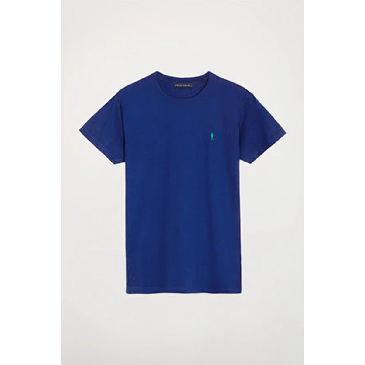 Maglietta basic blu presidenziale in cotone con logo Rigby Go