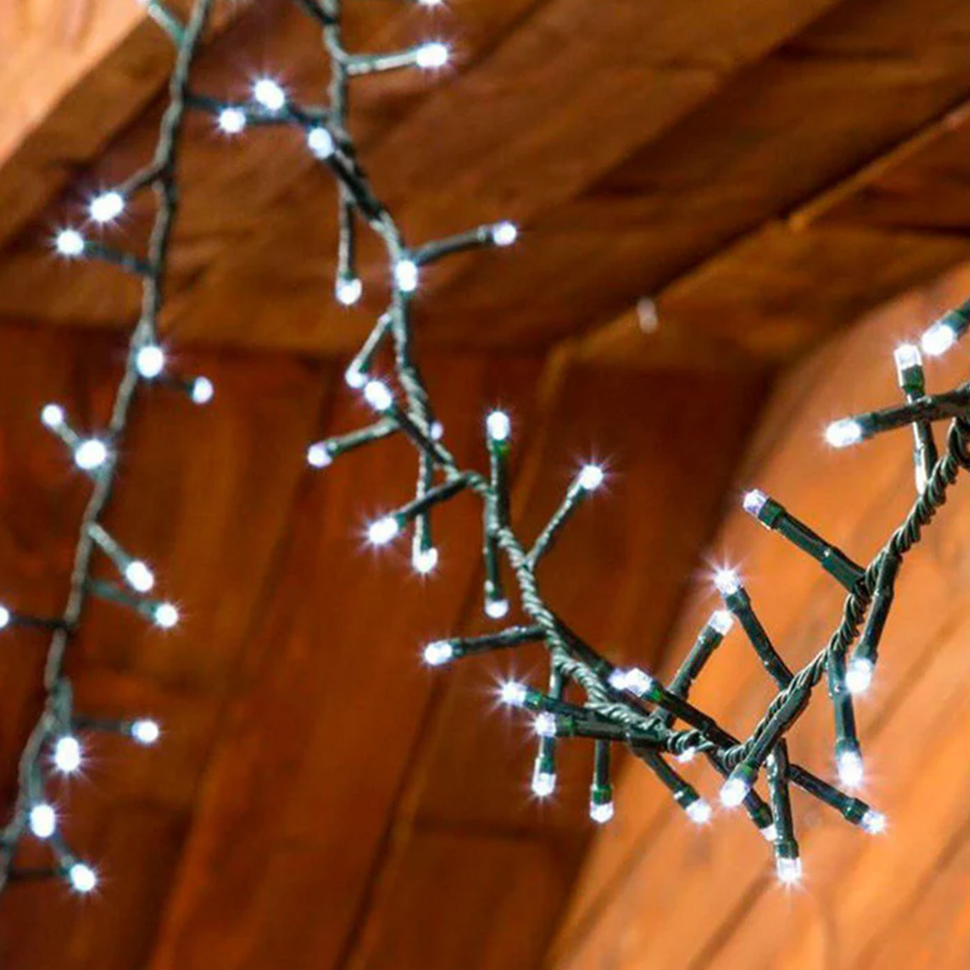 guirnaldas con 480 luces led en blanco frío - cable 3m