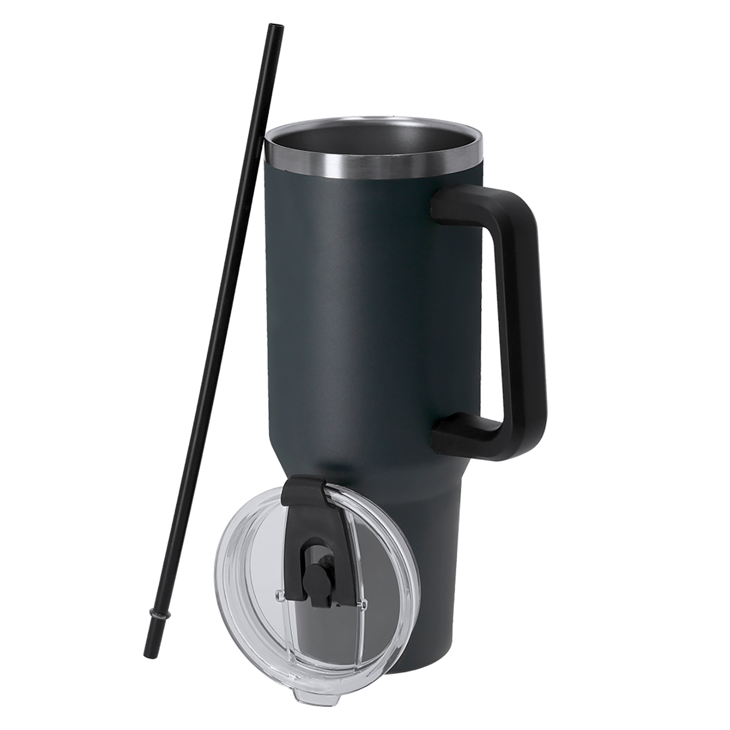 Jarra térmica de 1,2 L de capacidad en Acero Inoxidable Reciclado. Cuenta con doble sistema de bebida, orificio con cierre hermético y pajita integrada. Libre de BPA.