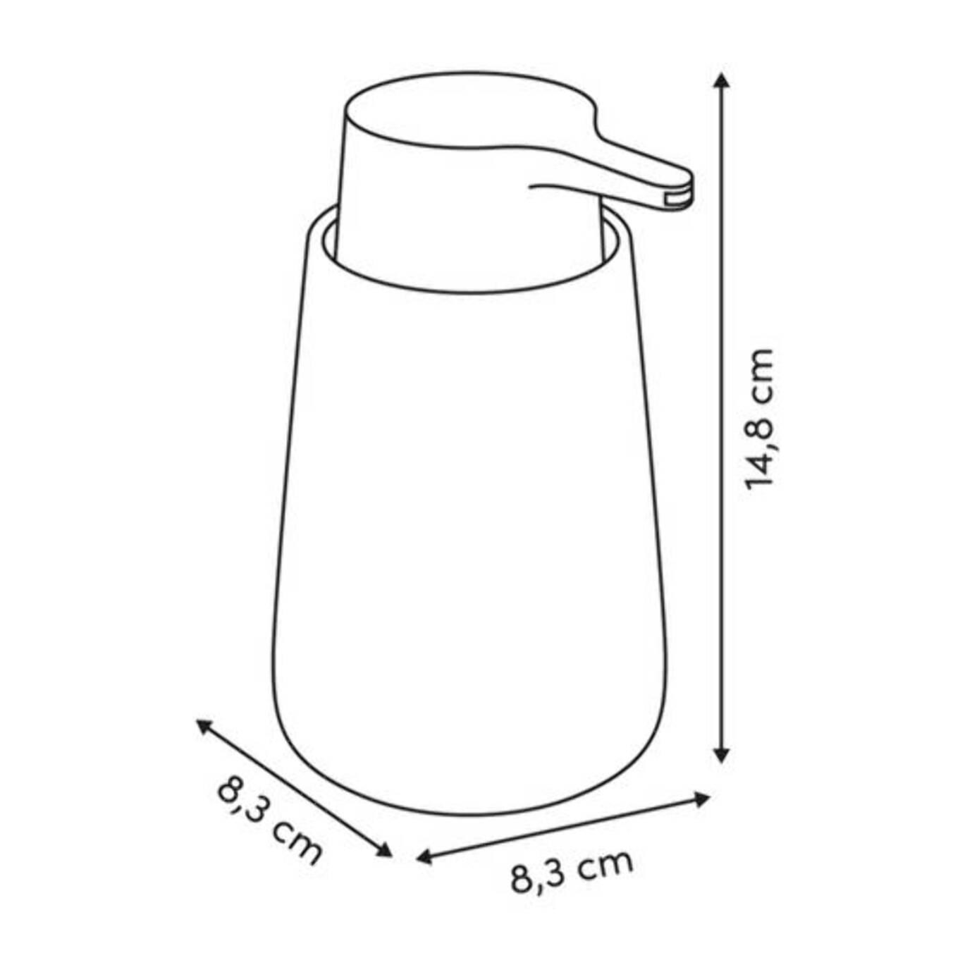 Distributeur de savon Colorama rond 365ml vert céladon