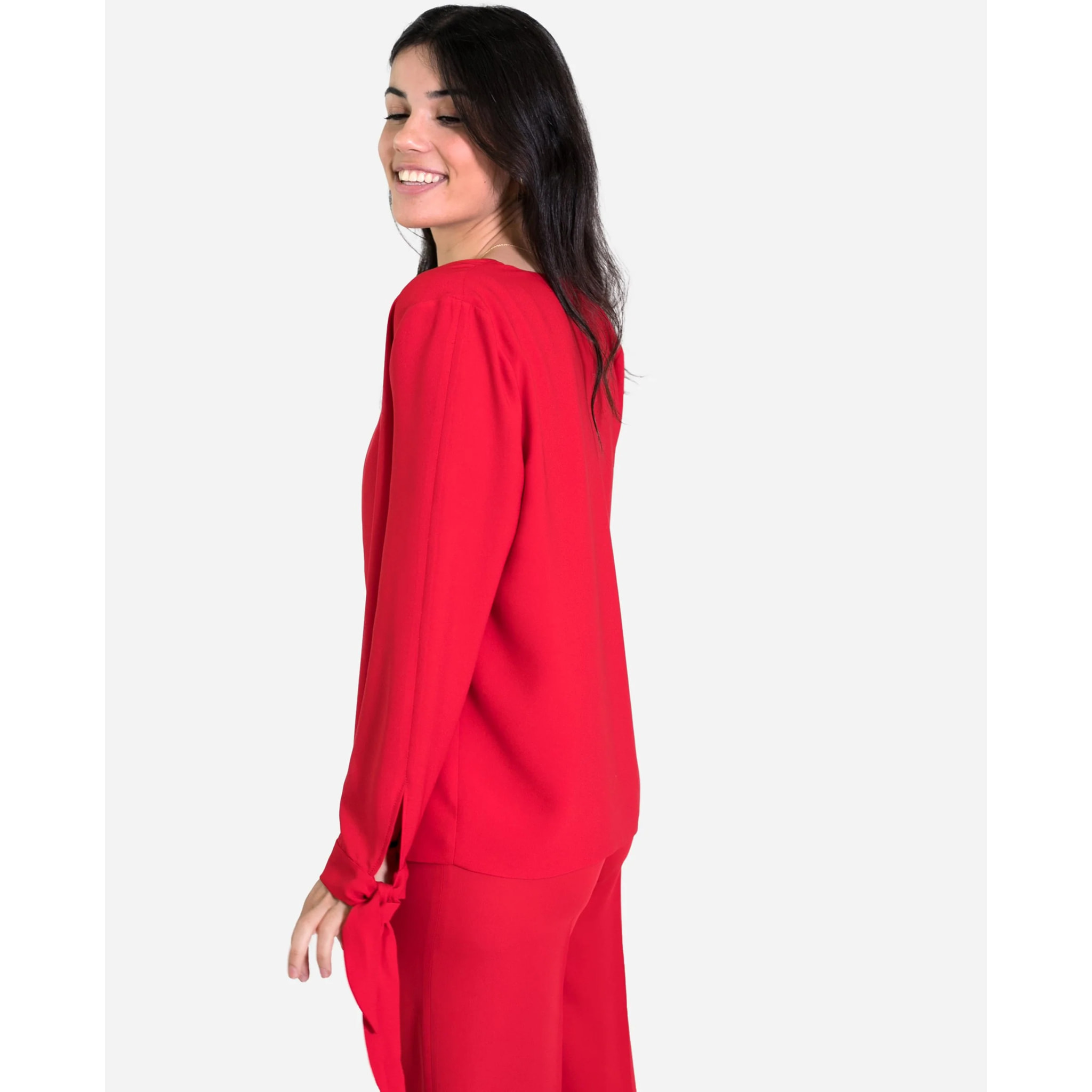 Blazer roja elegante mujer | Chaqueta americana mujer