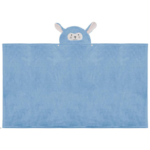 DAM Toalla infantil diseño conejito. 150x1x65 Cm. Color: Azul