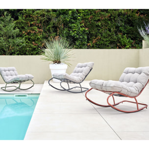 Fauteuil à bascule - 1 place - Terracotta - MADRID