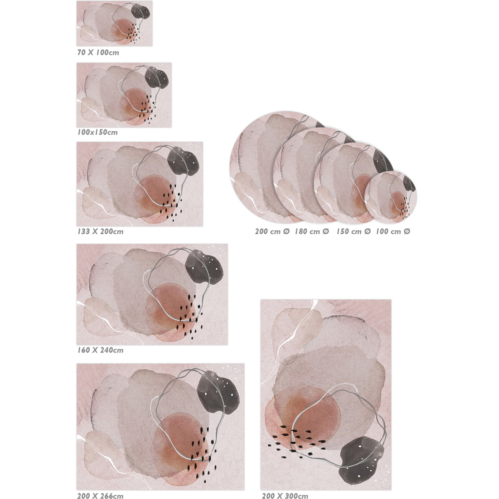 Alfombra de vinilo CERAMIKO, Milena, diseño moderno 133x200 cm