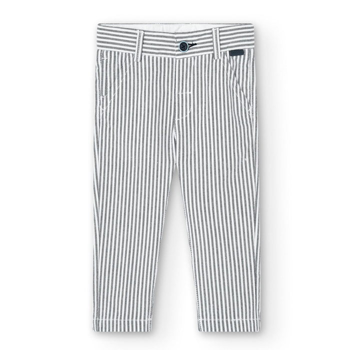 Pantalón chino en blanco con rayas marineras