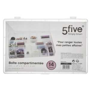 Boîte en plastique compartimentée grand format
