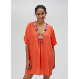 Vestito corto con strass