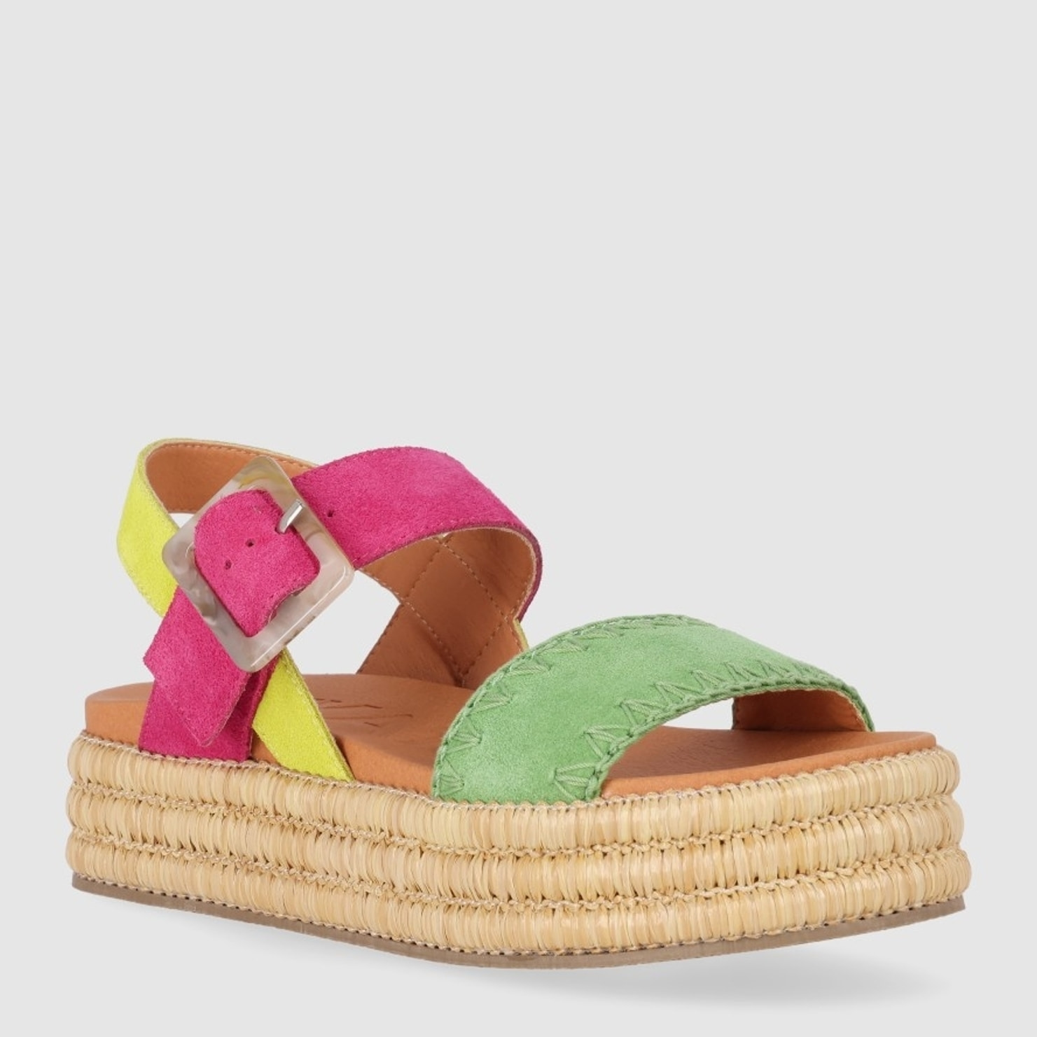 Sandalias de Serraje - Multicolor Multi - Tacón: 5 cm