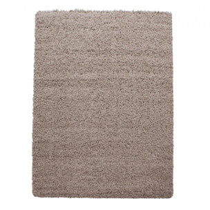 Tapis poils longs shaggy tissé motif uni ZASIVE