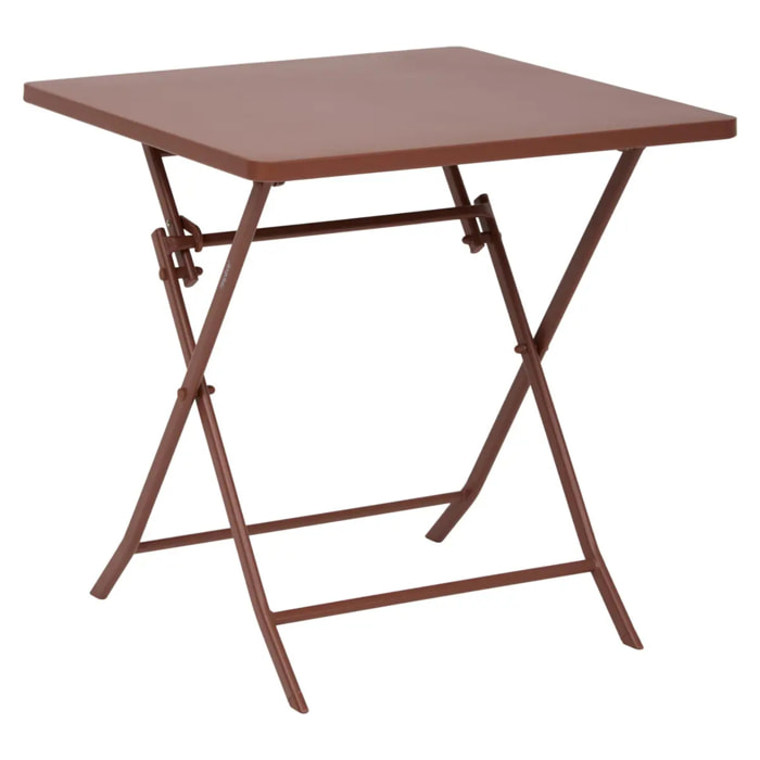 Table de jardin Greensboro 2 places pliable 70x70cm acajou