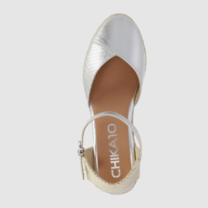 Sandalias - Plata - Tacón: 5 cm