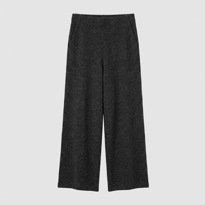 Pantalón largo angorina liso gris marengo