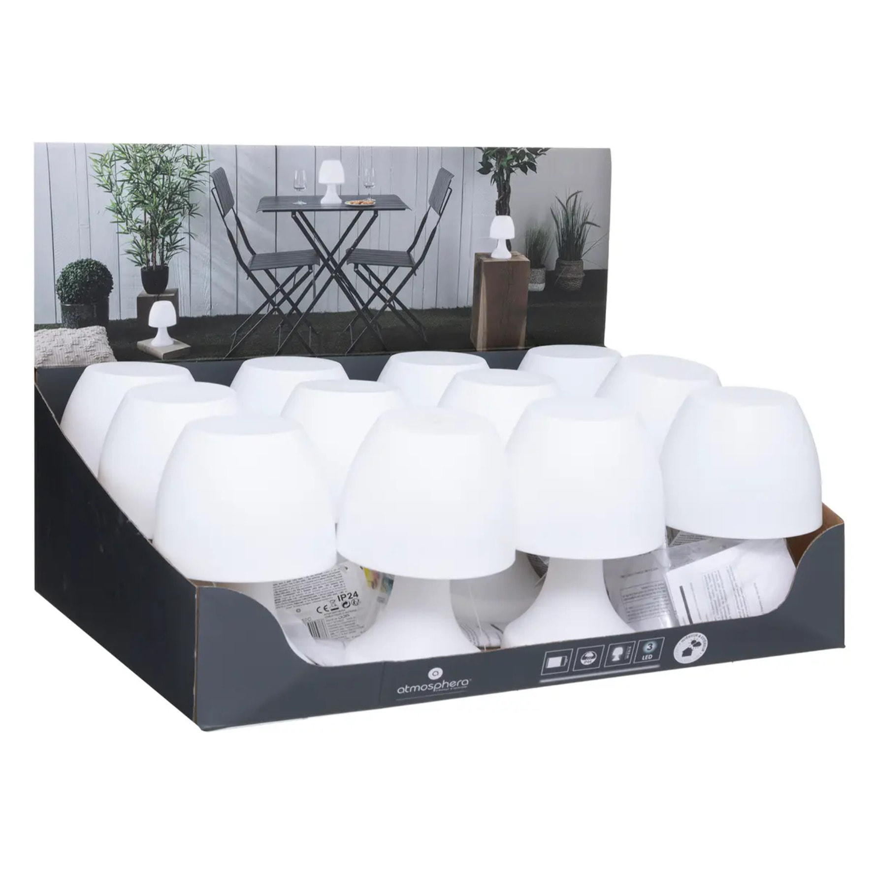 Lampe outdoor "Dokk" - blanc H28 cm