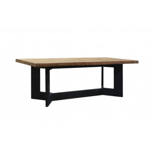 Table de repas en pin & pieds en bois noir L220 - ORIGIN