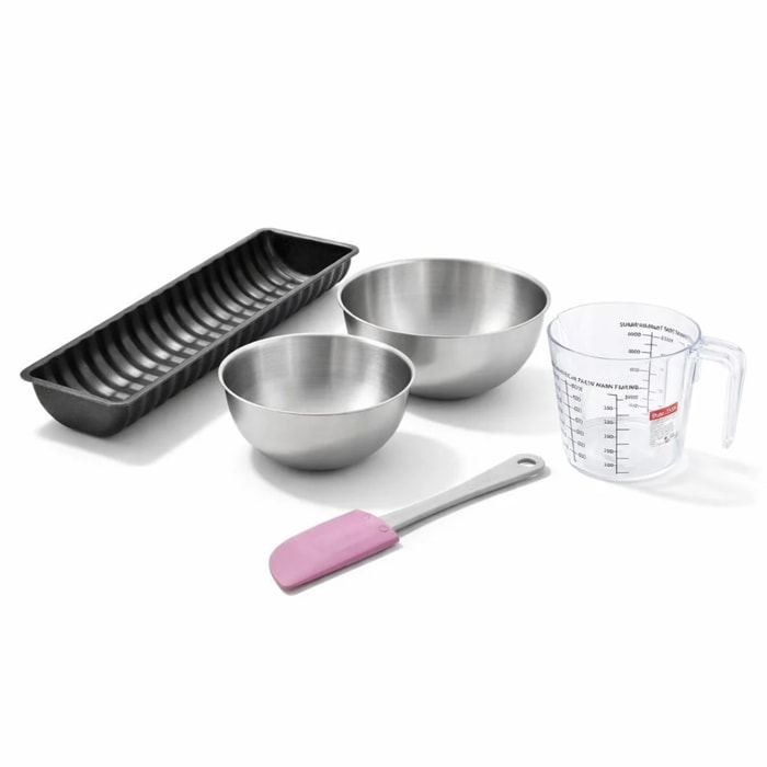 Set de 5 ustensiles de pâtisserie moule à gâteaux bol spatule pâtisserie et verre doseur Black metallic Black mettallic Zenker  Black mettallic