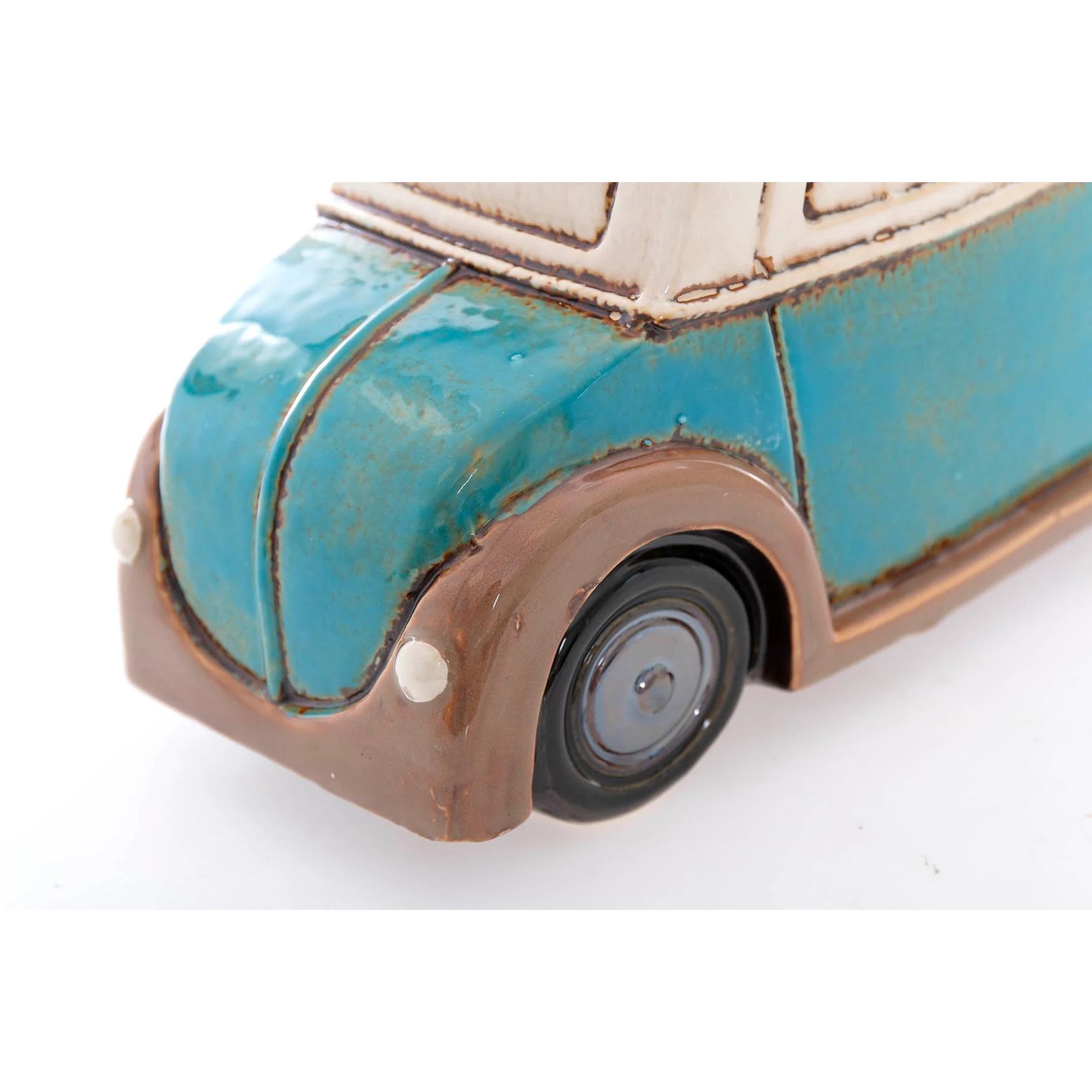 Coche Ceramica Con Macetero 31x11x17 Cm