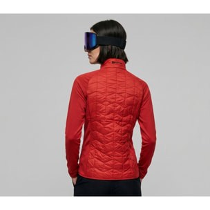Chaqueta híbrida aislante para mujer KUSTOM MOTUS Hybrid Insulated - Rojo