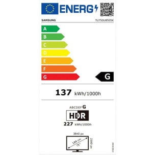 TV LED SAMSUNG TU75DU8505K 2024