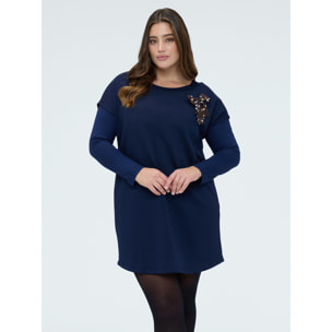 Fiorella Rubino - Vestito corto con fiocco a pois - Blu