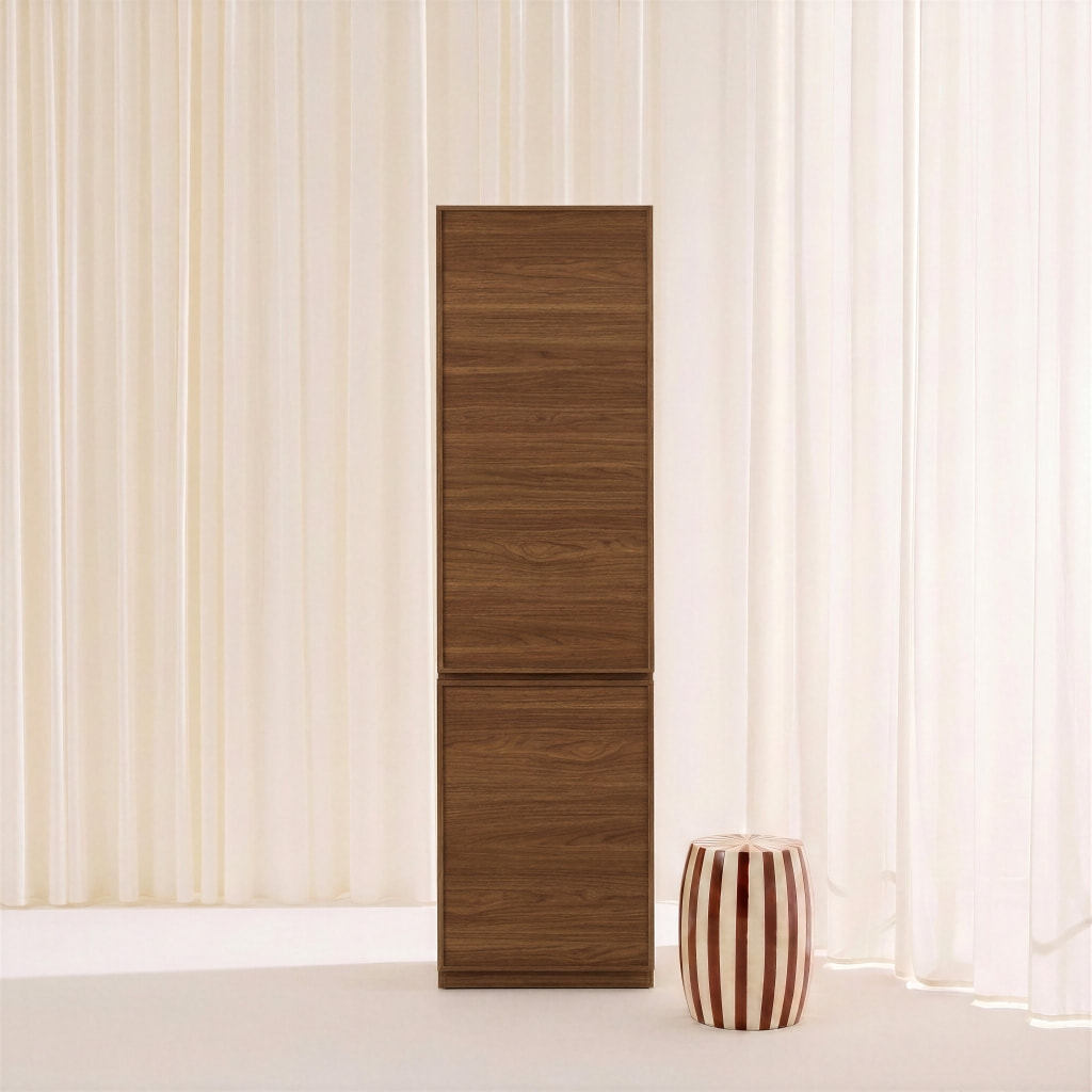 Module dressing décor bois 2 portes 5 niveaux KUBA
