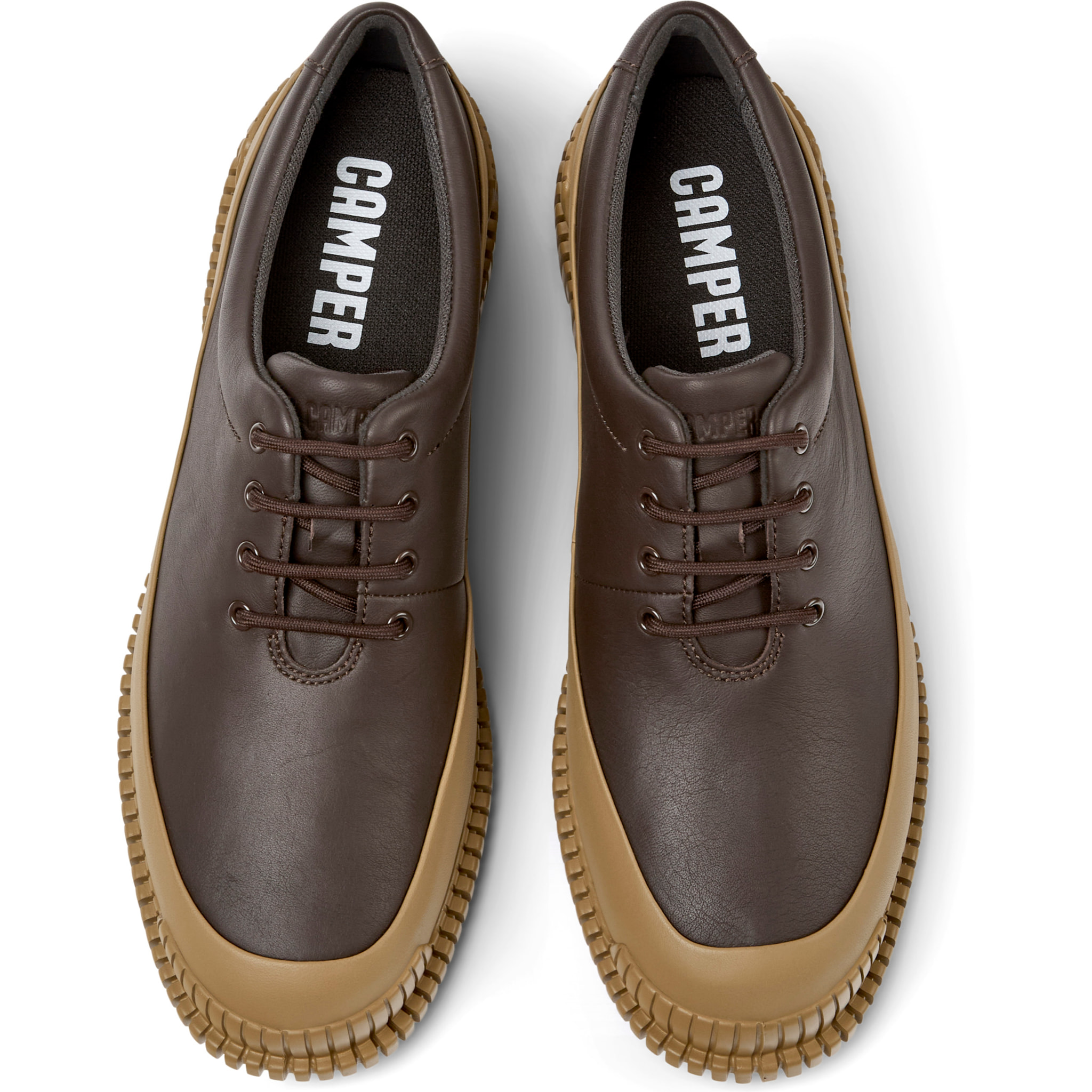 Zapatos de cordones - CAMPER Pix - Marron - Cuero liso