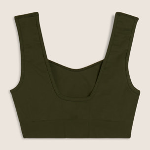 Top sportivo seamless con scollo a cuore e supporto leggero