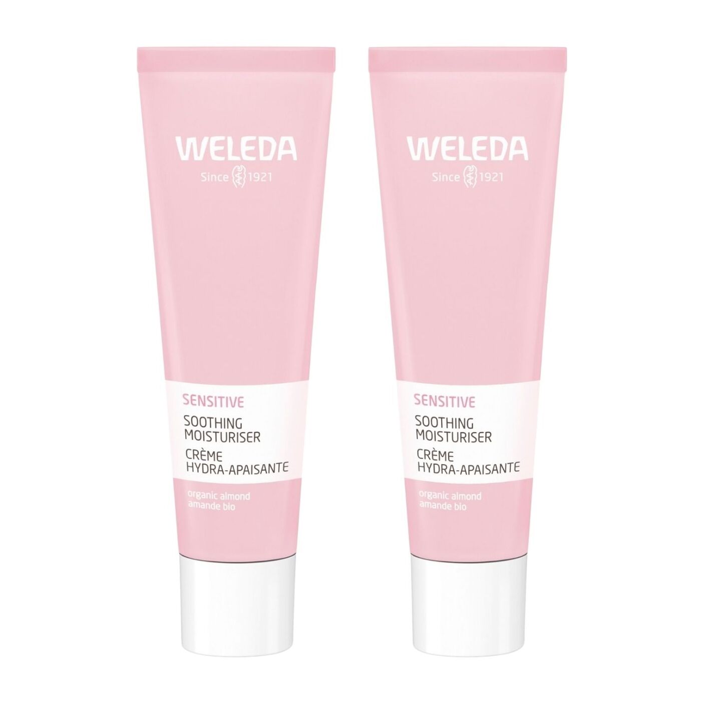 WELEDA - Duo Crème Hydra-apaisante Sensitive - Apaise et protège - Sans parfum - Certifié Natrue** - Tube 30 ml x 2