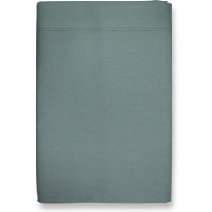 LENUZOLO SOPRA LETTO SINGOLO IN COTONE 60 FILI TINTA UNITA COL.SALVIA