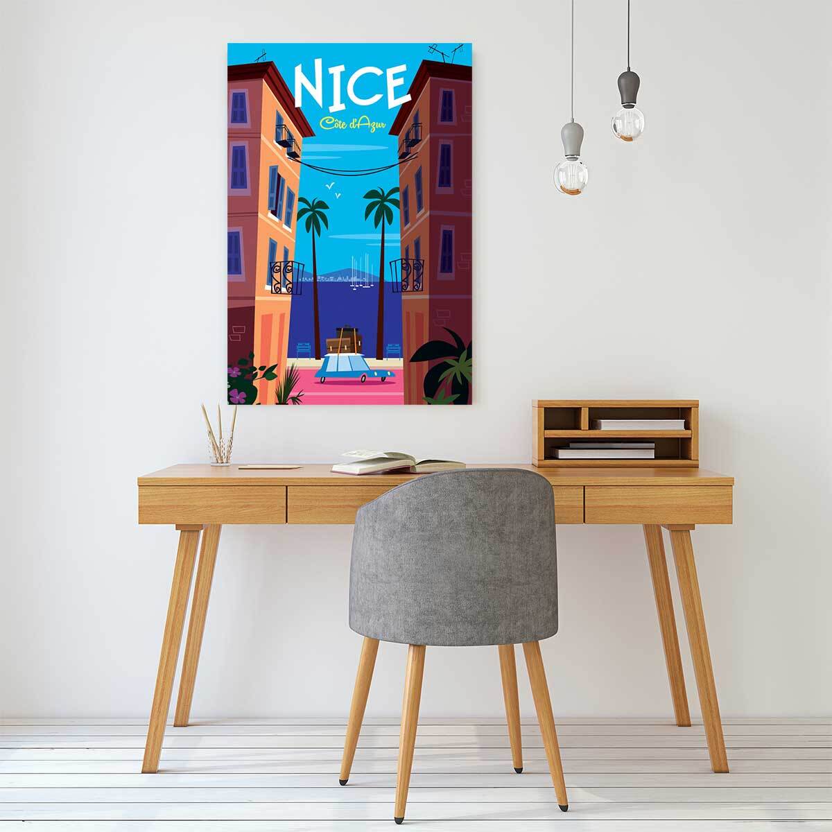 Tableau cote d'azur nice  Toile imprimée