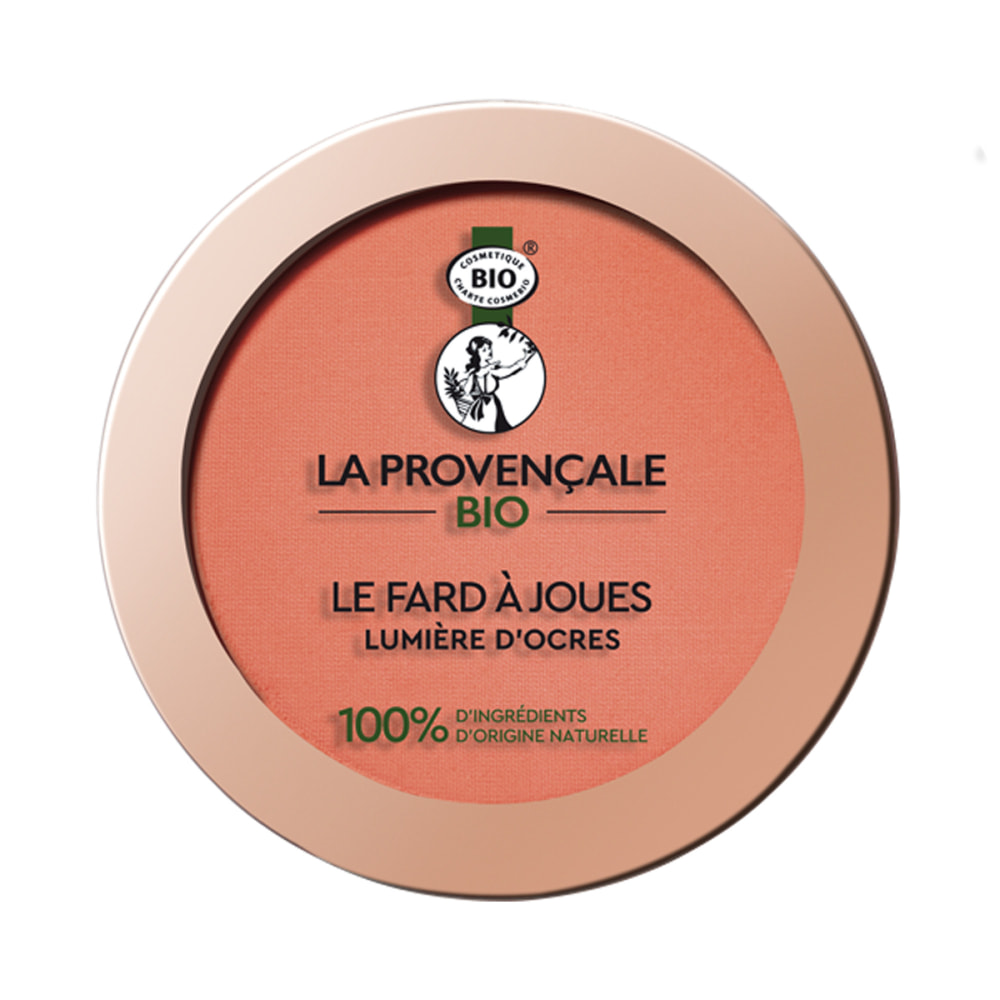 La Provençale Le Fard à Joues Lumière d'Ocres Or Blush certifié BIO