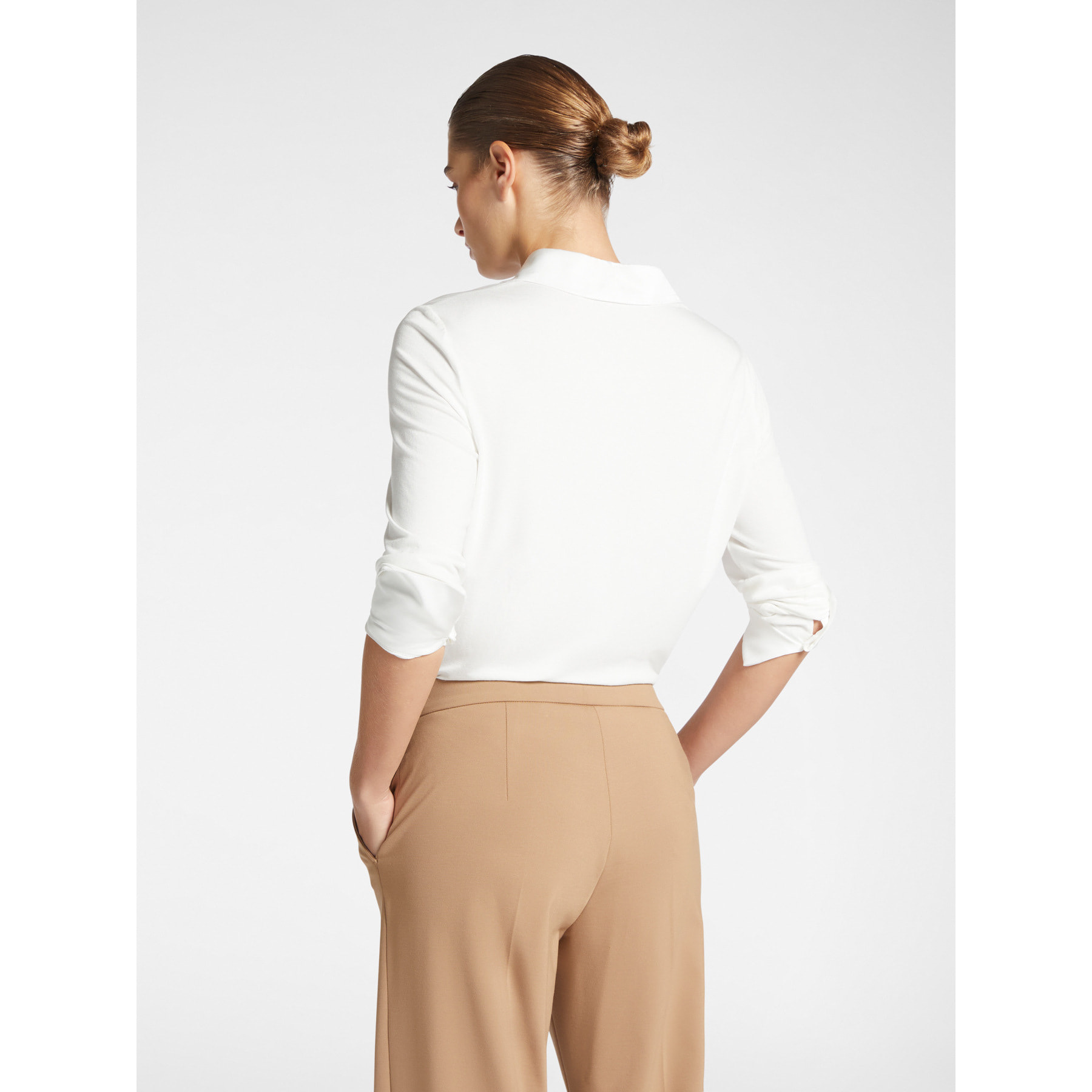 Elena Mirò - Camiseta de viscosa ECOVERO™ - Blanco