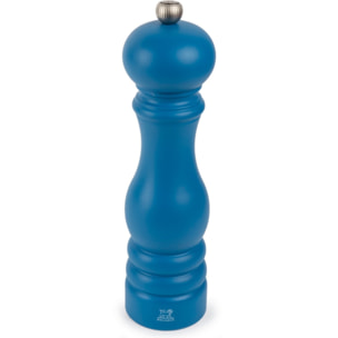 Moulin à poivre manuel en bois couleur bleu pétrole 22 cm Paris