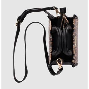 Bolso - Leopardo - Medida: 18 cm x 15 cm x 7 cm