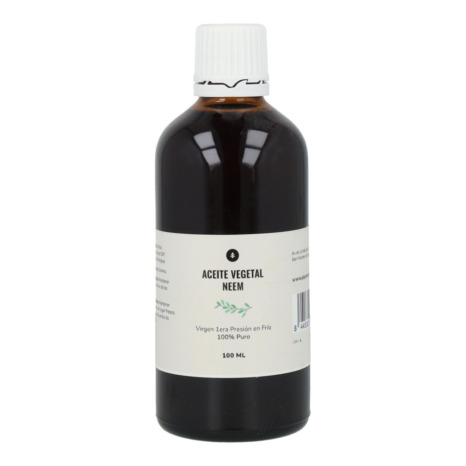 PLANETA HUERTO | Aceite de Neem Bio 100 ml - Antibacteriano y Repelente Natural, Cuidado de la Piel y Plantas, Prensado en Frío