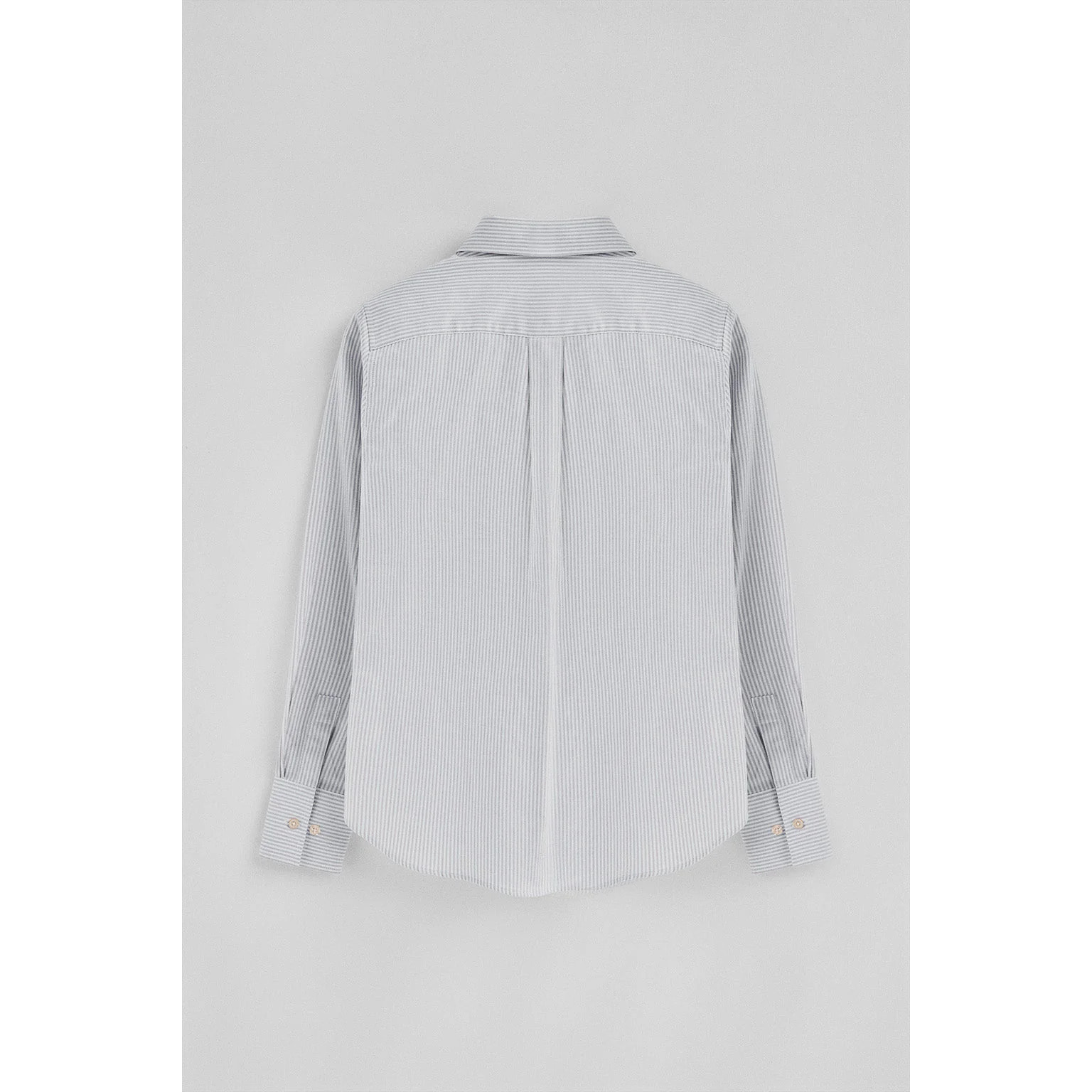 Camisa de rayas azul marino de corte regular con logo Rigby Go