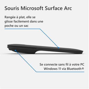 Souris sans fil MICROSOFT Surface Arc noire