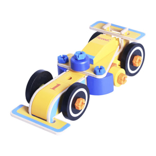 COCHE DE CARRERAS F1 DE CONSTRUCCIÓN (TRANSFORMABLE)
