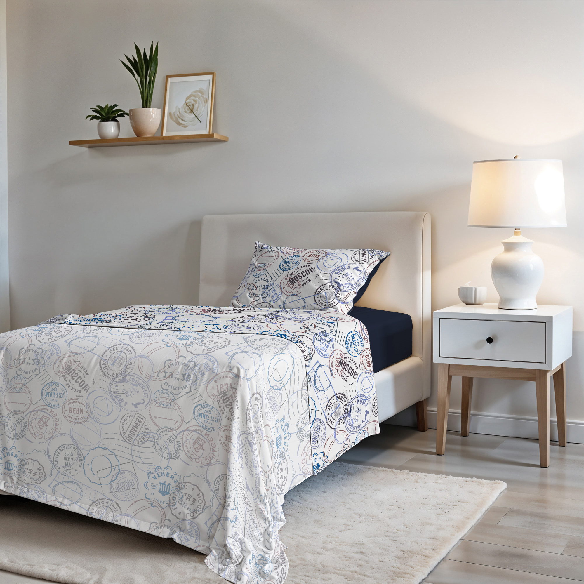 COMPLETO LETTO FASHION, 100% Microfibra, No Stiro - TRAVEL LIFE