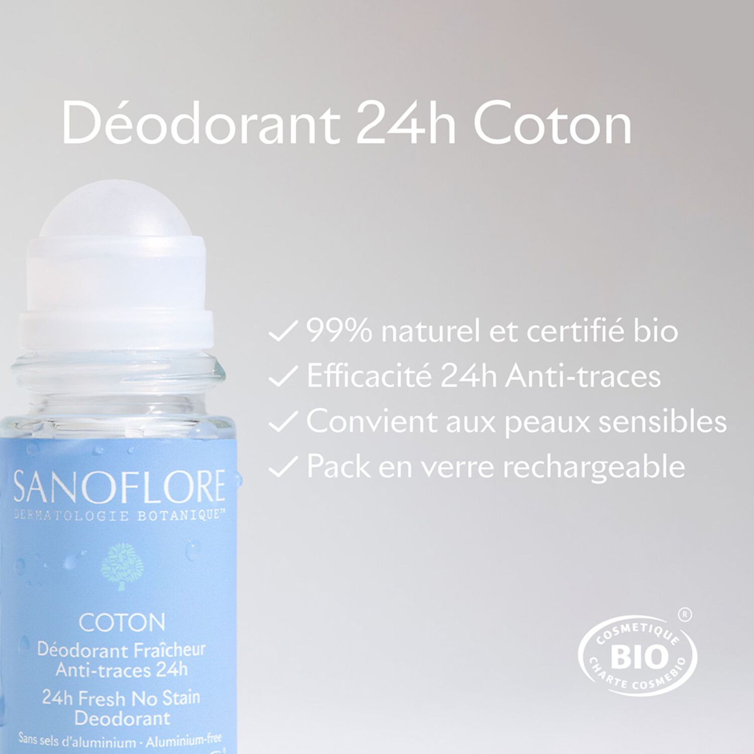 24h Coton - Déo Roll-On  2x50 ml